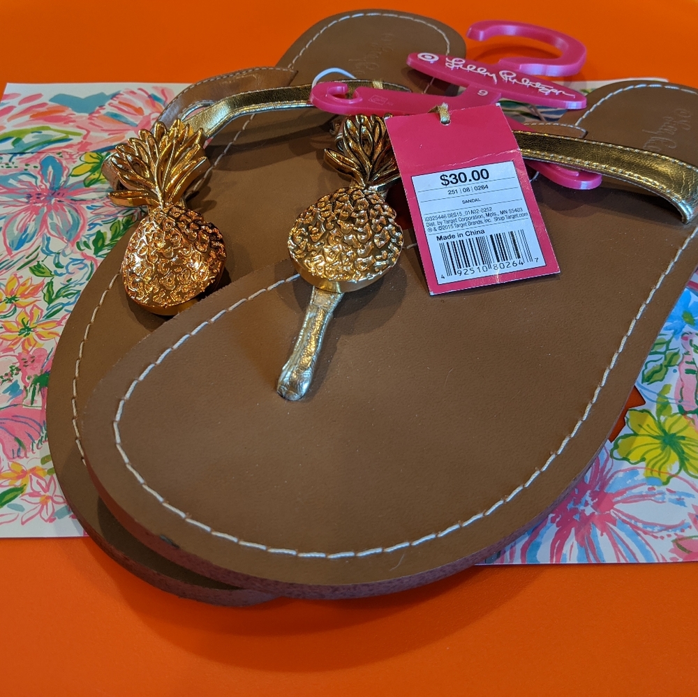 Lilly Pulitzer Pineapple Sandals for Target
